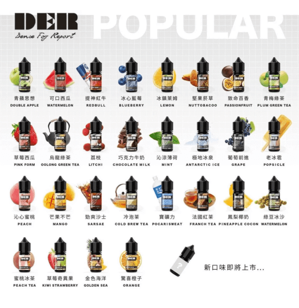 DER系列電子煙主機小煙油30ml#3.0%：圖片 2