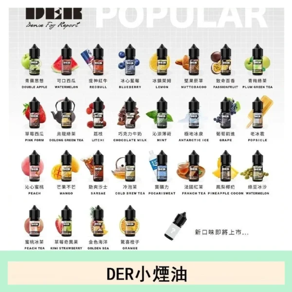 DER系列電子煙主機小煙油30ml #3.0%